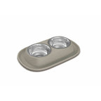 Double Metal Bowl with Rubber Base SOFT TOUCH (31x20x3.5 cm) assorted colours