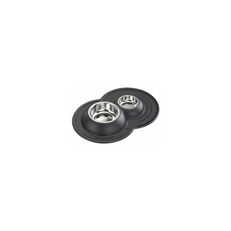 Metal bowls with rubber base Volcano INOX 49x33x6 cm, assorted colors