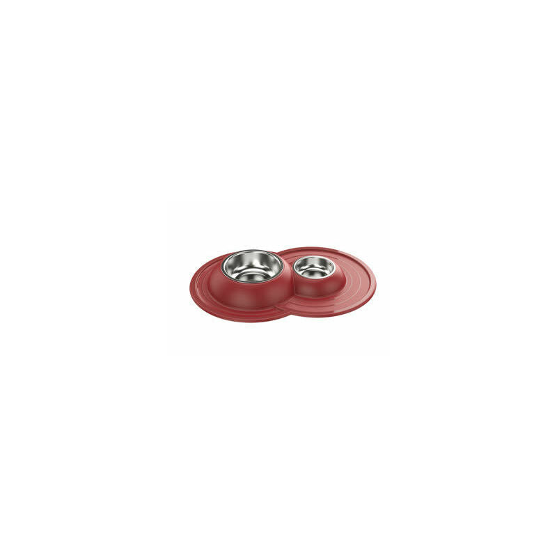 Metal bowls with rubber base Volcano INOX 49x33x6 cm, assorted colors