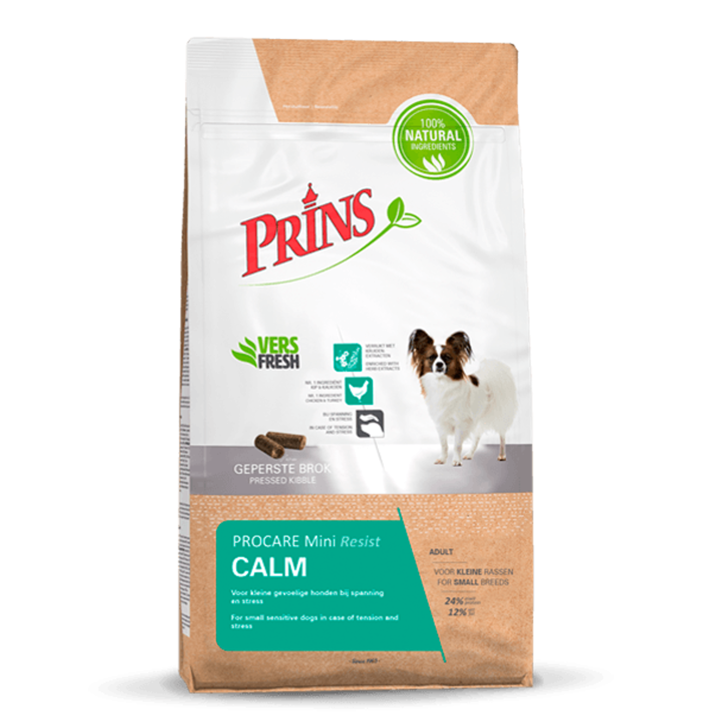 Prins ProCare MINI RESIST CALM, Sausā barība maza izmēra suņiem stresa gadījumos ar vistu, 3kg