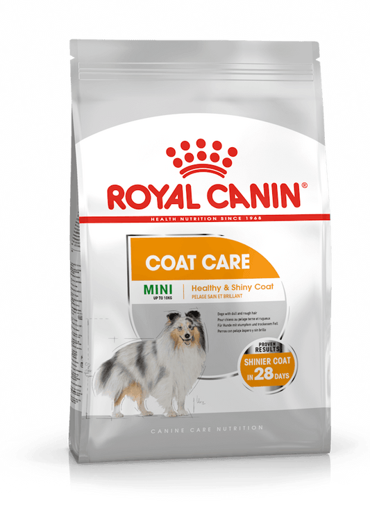 ROYAL CANIN® Coat Care Mini Sausā barība maza izmēra suņiem kažokam, 1kg