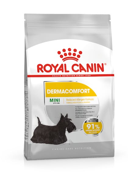 ROYAL CANIN® Mini Dermacomfort Sausā barība maza izmēra suņiem ar noslieci uz ādas kairinājumu, 1kg