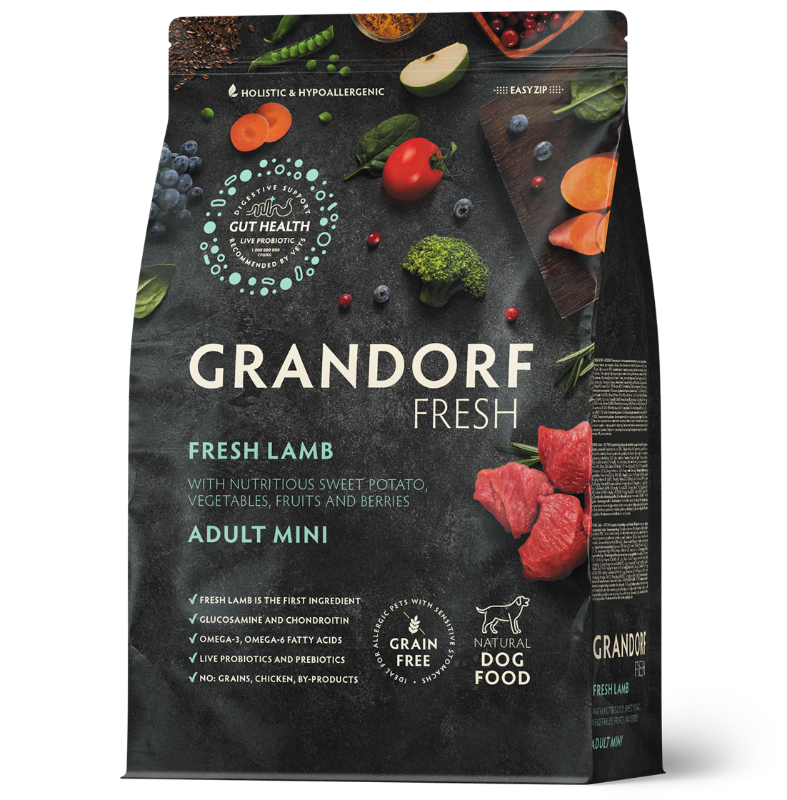 Ontario Dog Senior Mini nourriture sèche pour chiens avec agneau et riz, 2,25 kg