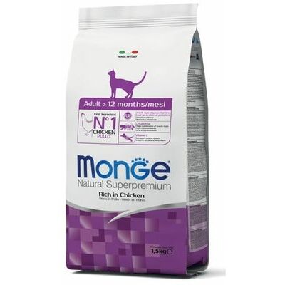 MONGE Adult 0,4 kg Natural Superpremium Adult Cat Food