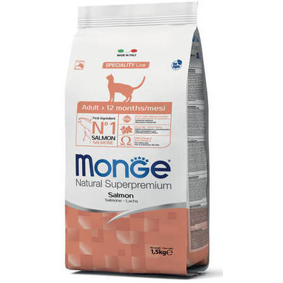 MONGE Adult Monoprotein Salmon 0,4 kg Dry Cat Food