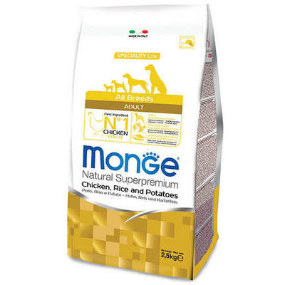 MONGE ALL BREEDS Adult Chicken, Rice and Potatoes 12 kg - barība suņiem