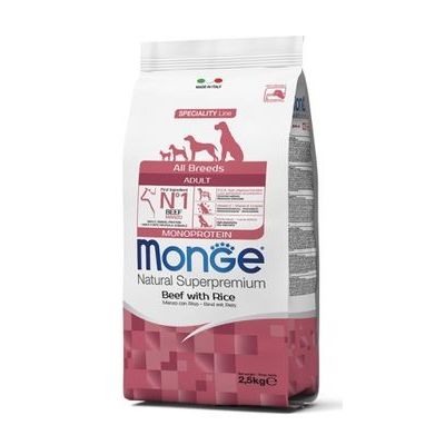 MONGE ALL BREEDS Adult Monoprotein Beef with Rice 2,5 kg