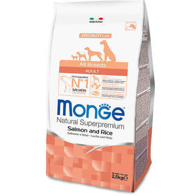 MONGE ALL BREEDS Adult Salmon and Rice 12 kg - barība suņiem