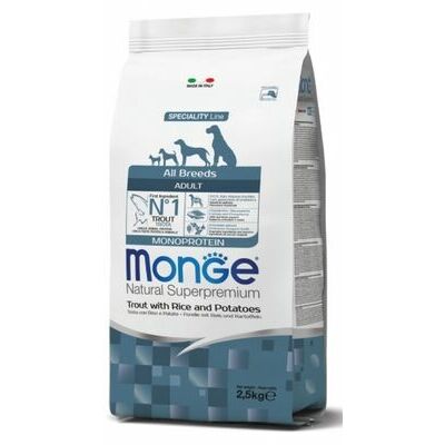 MONGE ALL BREEDS Adult Trout 12 kg - barība suņiem