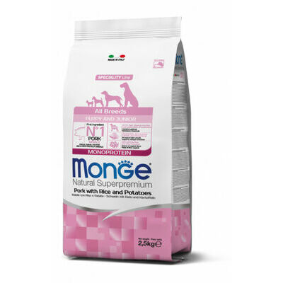 MONGE ALL BREEDS Puppy & Junior Pork, Rice and Potatoes 12 kg