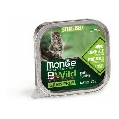 MONGE BWILD Cat Sterilised Tuna with vegetables 100 g - konservi kaķiem