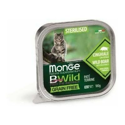 MONGE BWILD Cat Sterilised Wild Boar with vegetable 100 g