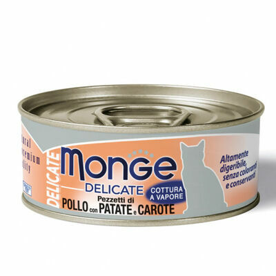 Monge Delicate Chicken with potato and carrot 80 g - konservi kaķiem