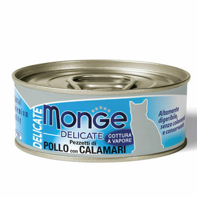 Monge Delicate Chicken with squid 80 g Wet Cat Food