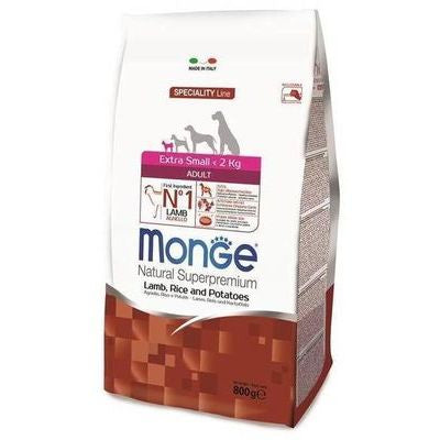 MONGE EXTRA SMALL Adult Lamb, Rice and Potatoes 0,8 kg