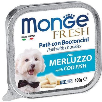 Monge Fresh pate with Cod Fish 100 g Wet Dog Food