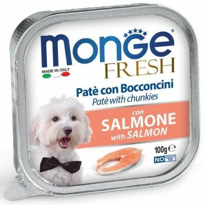 Monge Fresh pate with Salmon 100 g Wet Dog Food