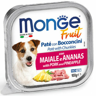 Monge Fruit Pork and Pineapple 100 g - konservi suņiem