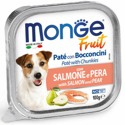 Monge Fruit Salmon and Pear 100 g - konservi suņiem