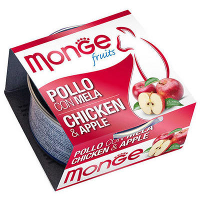 Monge Fruits Chicken & Apple 80 g - konservi kaķiem