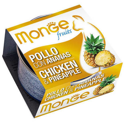 Monge Fruits Chicken & Pineapple 80 g - konservi kaķiem