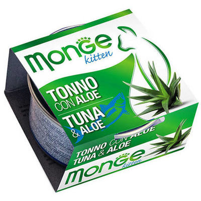 Monge Fruits Tuna & Aloe Kitten 80 g - konservi kaķiem