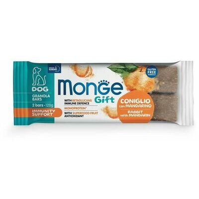 MONGE GIFT Dog GRANOLA BARS Immunity support Rabbit with mandarin / 120 g