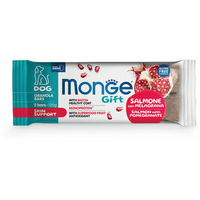 MONGE GIFT Dog GRANOLA BARS Skin support Salmon with pomegranate / 120 g