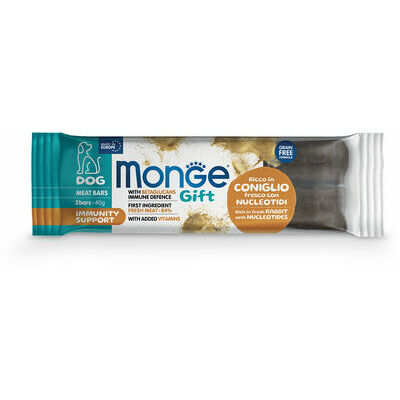 MONGE GÅVA Hund KÖTTSTÅNGAR Immunitetsstöd Kanin med nukleotider / 40 g