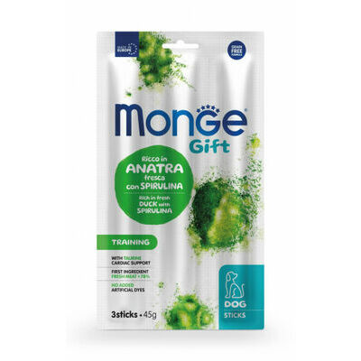 MONGE GIFT Dog STICKS Training Duck with spiruline / 45 g