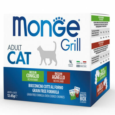 Monge Grill Multipacks Adult Rabbit, Lamb 12x85 g