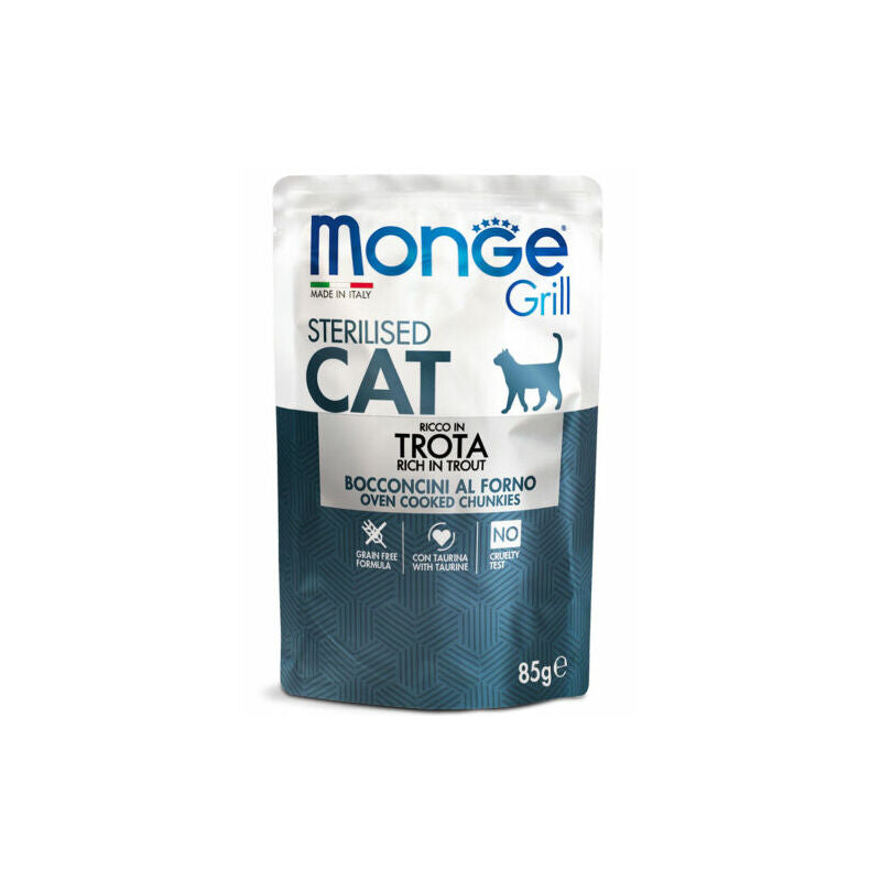 Monge Grill Multipacks Sterilised Veal, Cockerel, Trout 12x85 g