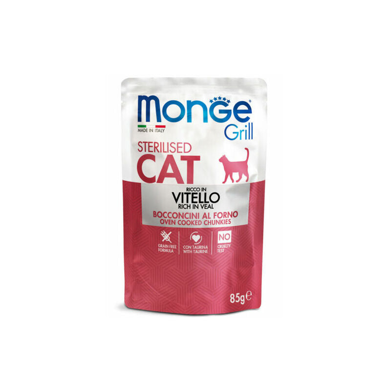 Monge Grill Multipacks Sterilised Veal, Cockerel, Trout 12x85 g