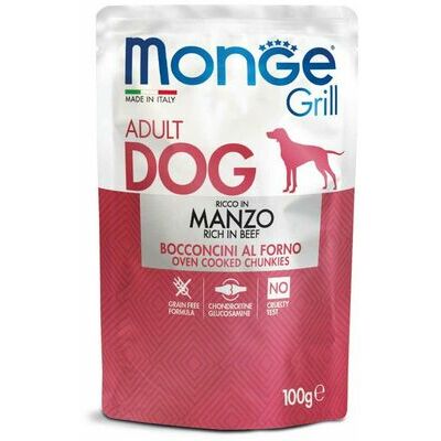 Monge Grill Pouch Beef 100 g - konservi suņiem