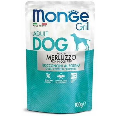 Monge Grill Pouch Cod Fish 100 g Wet Dog Food