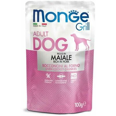 Monge Grill Pouch Pork 100 g Wet Dog Food