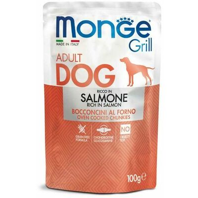 Monge Grill Pouch Salmon 100 g - konservi suņiem
