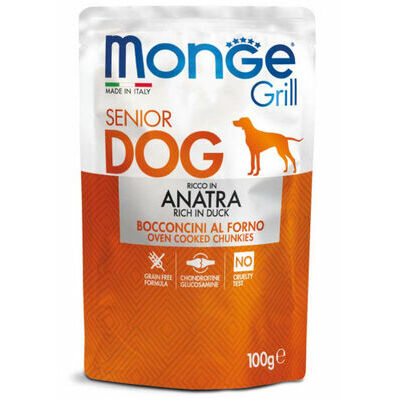 Monge Grill Pouch SENIOR Duck 100 g Wet Dog Food