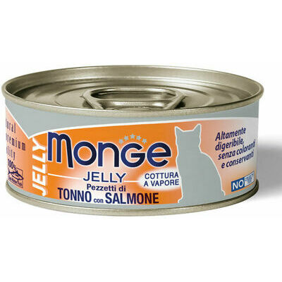 Monge Jelly Tuna Flakes with Salmon Adult 80 g - konservi kaķiem