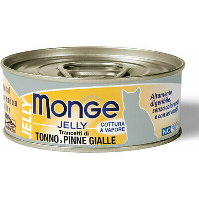 Monge Jelly Yellowfin Tuna Flakes Adult 80 g - konservi kaķiem