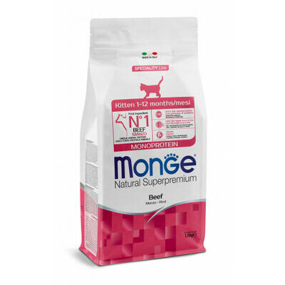 MONGE Kitten Monoprotein Beef 1,5 kg - barība kaķiem