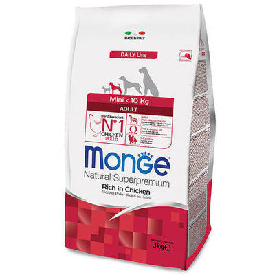 MONGE MINI Adult 3 kg Natural Superpremium Dry Dog Food