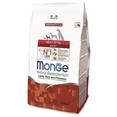 MONGE MINI Adult Lamb, Rice and Potatoes 7,5 kg - barība suņiem