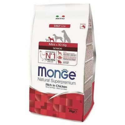 MONGE MINI Senior 3 kg  Natural Superpremium Dry Dog Food