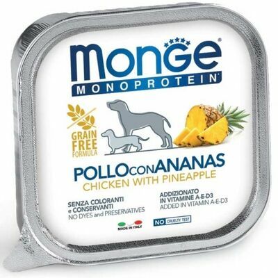 Monge Monoproteinic Fruits Pate chicken with pineapple 150 g - konservi suņiem