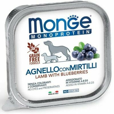Monge Monoproteinic Fruits Pate lamb with blueberries 150 g - konservi suņiem