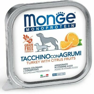 Monge Monoproteinic Fruits Pate turkey with citrus fruits 150 g