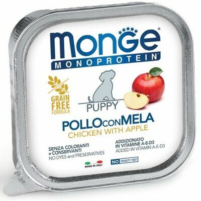 Monge Monoproteinic Fruits PUPPY Pate chicken with apple 150 g