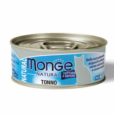 Monge Natural acqua Atlantic Tuna 80 g - konservi kaķiem