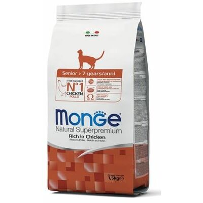 MONGE Senior 0,4 kg Natural Superpremium Dry Cat Food